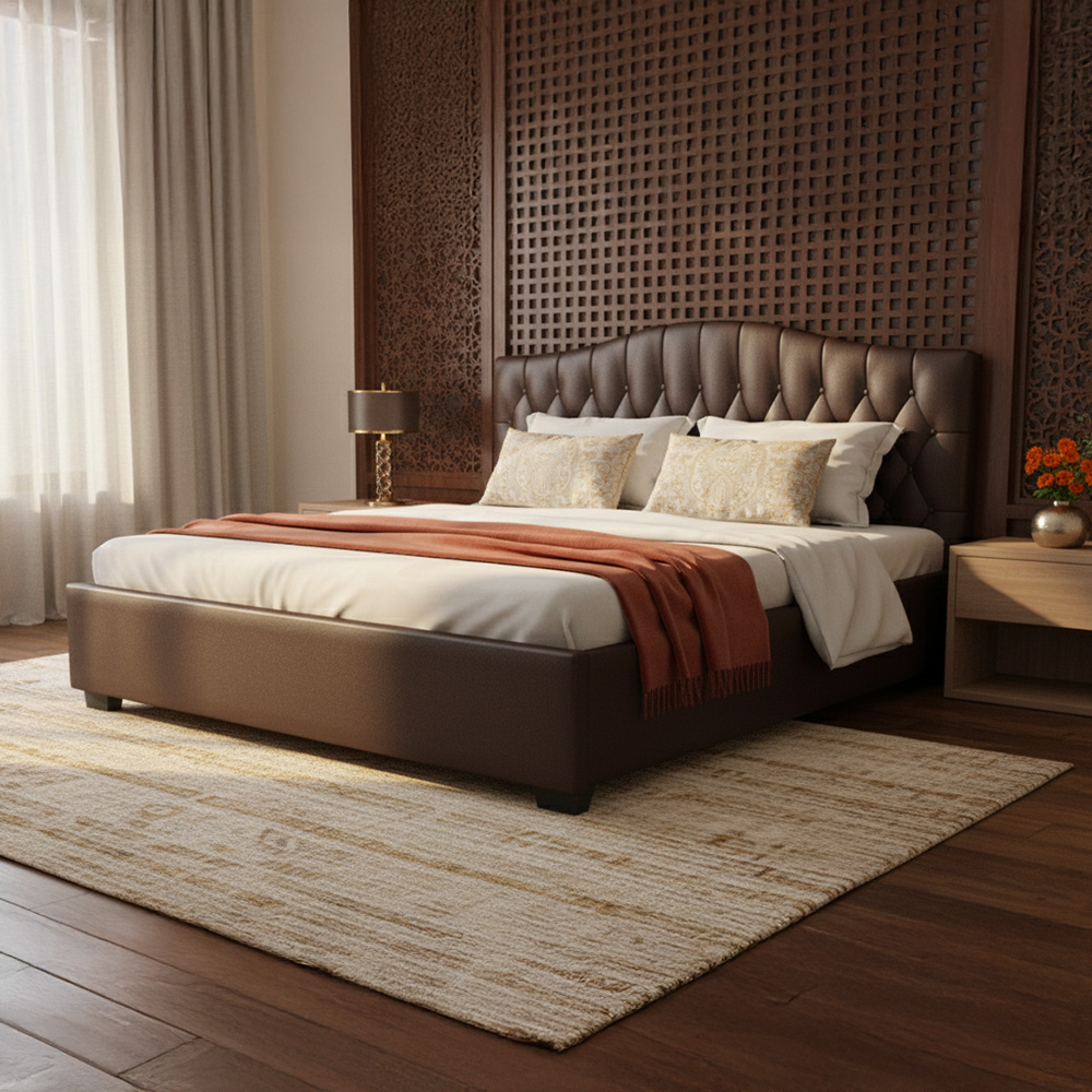 Winser King size Bed-Brown
